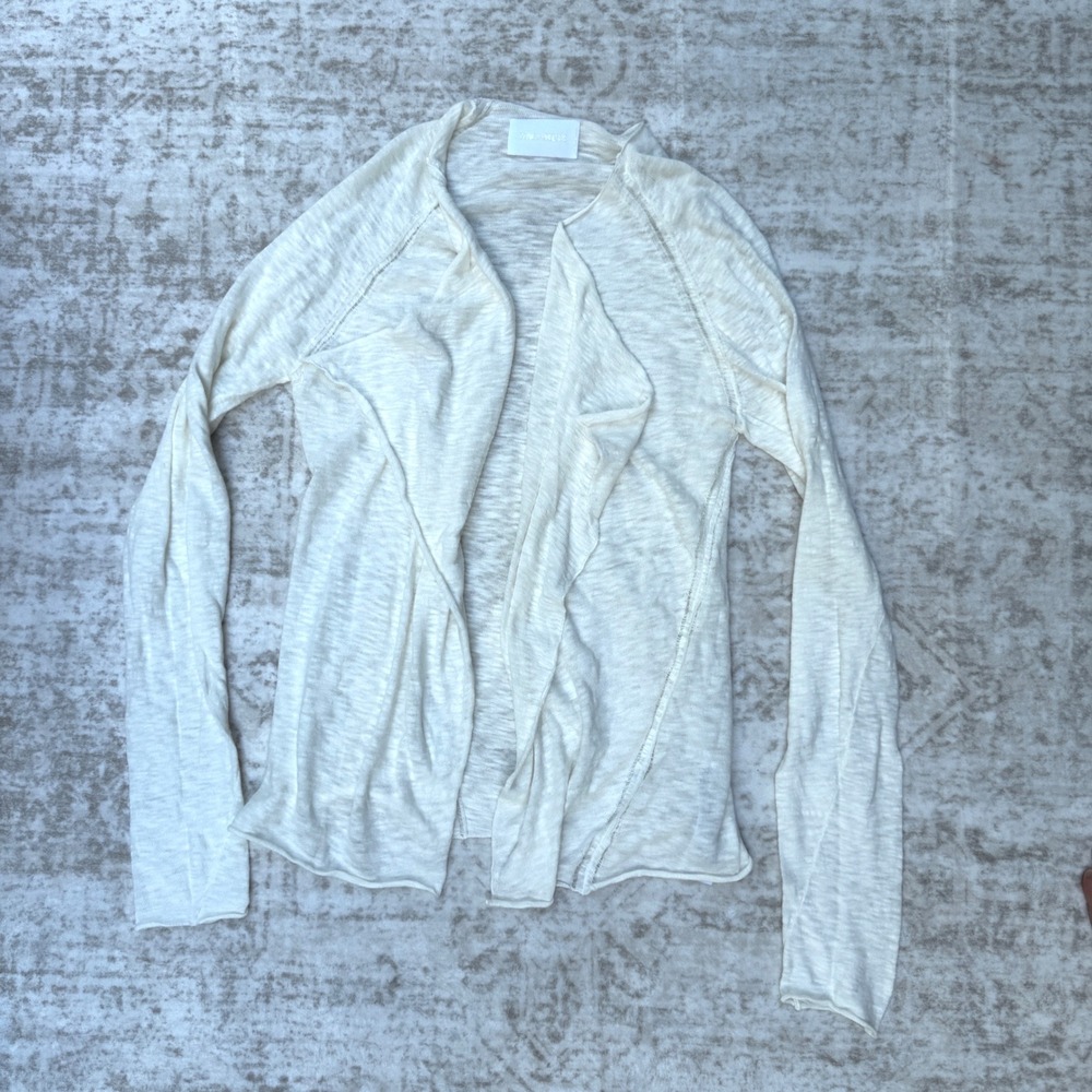 Zadig & Voltaire Daphnee New CTV Cardigan Cream Slub Cotton Womens S
